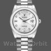 Unisexs Rolex Day-Date 36mm Unisex-118206-Jubilee-Silver Dial-Diamonds Silver Replica Image