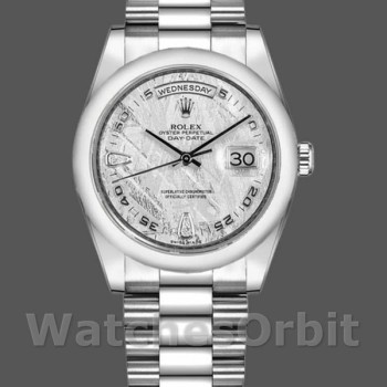 Unisex's Rolex Day-Date 36mm Unisex-118206-Meteorite Grey Dial Grey