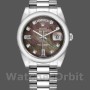 Unisex's Rolex Day-Date 36mm Unisex-118206-Mother of Pearl-Black Dial MOP