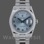 Unisex's Rolex Day-Date 36mm Unisex-118206-Platinum-Ice Blue Dial Ice Blue