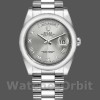 Unisexs Rolex Day-Date 36mm Unisex-118206-Rhodium Grey Dial-Roman Numerals Grey Replica Image