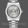Unisex's Rolex Day-Date 36mm Unisex-118206-Rhodium Grey Dial-Roman Numerals Grey