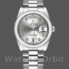 Unisexs Rolex Day-Date 36mm Unisex-118206-Silver Diamond Dial-Platinum Silver Replica Image
