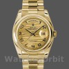 Unisexs Rolex Day-Date 36mm Unisex-118208-Arabic Numeral Wave-Champagne Dial Champagne Replica Image