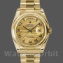 Unisex's Rolex Day-Date 36mm Unisex-118208-Arabic Numeral Wave-Champagne Dial Champagne