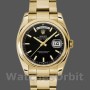 Unisex's Rolex Day-Date 36mm Unisex-118208-Black Arab Dial-Yellow Gold Black
