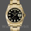 Unisexs Rolex Day-Date 36mm Unisex-118208-Black Diamond Dial-Yellow Gold Black Replica Image