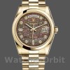 Unisexs Rolex Day-Date 36mm Unisex-118208-Black MOP-Diamond Dial MOP Replica Image
