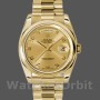 Unisex's Rolex Day-Date 36mm Unisex-118208-Champagne Dial-Arabic Numeral Hour Markers-Yellow Gold Champagne