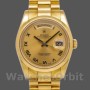 Unisex's Rolex Day-Date 36mm Unisex-118208-Champagne Dial-Roman Numerals Champagne