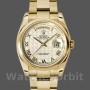 Unisex's Rolex Day-Date 36mm Unisex-118208-Roman Numeral Pyramid-Ivory Dial Ivory