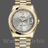 Unisexs Rolex Day-Date 36mm Unisex-118208-Silver Dial-Domed Bezel Silver Replica Image
