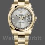 Unisex's Rolex Day-Date 36mm Unisex-118208-Silver Dial-Yellow Gold Silver