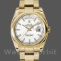 Unisex's Rolex Day-Date 36mm Unisex-118208-White Dial-Yellow Gold White
