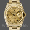 Unisexs Rolex Day-Date 36mm Unisex-118208-Yellow Gold-Arabic Numeral Wave-Champagne Dial Champagne Replica Image