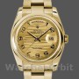 Unisex's Rolex Day-Date 36mm Unisex-118208-Yellow Gold-Arabic Numeral Wave-Champagne Dial Champagne