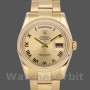 Unisex's Rolex Day-Date 36mm Unisex-118208-Yellow Gold-Champagne Dial-Roman Numerals Champagne