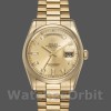 Unisexs Rolex Day-Date 36mm Unisex-118208-Yellow Gold-Champagne Diamond Dial Champagne Replica Image