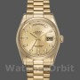 Unisex's Rolex Day-Date 36mm Unisex-118208-Yellow Gold-Champagne Diamond Dial Champagne