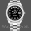 Unisexs Rolex Day-Date 36mm Unisex-118209-Black Dial Black Replica Image