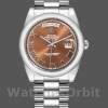 Unisexs Rolex Day-Date 36mm Unisex-118209-Copper Brown Dial Brown<br /> Replica Image