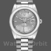 Unisexs Rolex Day-Date 36mm Unisex-118209-Silver Dial-White Gold Silver Replica Image