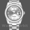 Unisexs Rolex Day-Date 36mm Unisex-118209-Silver Roman Numerals Dial-Automatic Silver Replica Image