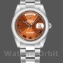 Unisex's Rolex Day-Date 36mm Unisex-118209-White Gold-Copper Brown Dial Brown<br />