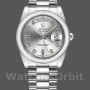 Unisex's Rolex Day-Date 36mm Unisex-118209-White Gold-Silver Diamond Dial-Automatic Silver