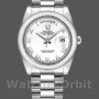 Unisex's Rolex Day-Date 36mm Unisex-118209-White Gold-White Dial White<br />