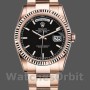 Unisex's Rolex Day-Date 36mm Unisex-118235-Black Dial-Fluted Bezel Black