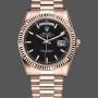 Unisex's Rolex Day-Date 36mm Unisex-118235-Black Dial-Rose Gold Black