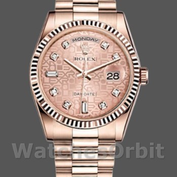 Women's Rolex Day-Date 36mm Women's-118235-Everose Gold-Pink Jubilee Dial Pink Jubilee