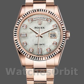 Unisex's Rolex Day-Date 36mm Unisex-118235-Mother of Pearl-White Dial MOP