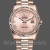 Women's Rolex Day-Date 36mm Women's-118235-Pink Roman Numeral Dial Pink