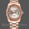 Women's Rolex Day-Date 36mm Women's-118235-Pink Roman Numeral Dial-Fluted Bezel Pink