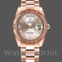 Women's Rolex Day-Date 36mm Women's-118235-Pink Roman Numeral Dial-Fluted Bezel Pink
