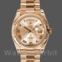 Unisex's Rolex Day-Date 36mm Unisex-118235-Rose Champagne-Roman Dial Champagne