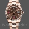 Unisexs Rolex Day-Date 36mm Unisex-118235-Rose Gold-Chocolate Diamond Dial Chocolate Replica Image
