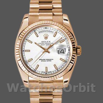 Unisex's Rolex Day-Date 36mm Unisex-118235-White Dial White