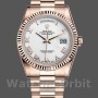 Unisex's Rolex Day-Date 36mm Unisex-118235-White Dial-Fluted Bezel White
