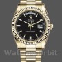 Unisex's Rolex Day-Date 36mm Men's-118238-Black Dial-Stainless Steel Black