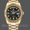Mens Rolex Day-Date 36mm Mens-118238-Black Diamond Dial Black Replica Image