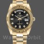 Men's Rolex Day-Date 36mm Men's-118238-Black Diamond Dial Black