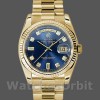 Unisexs Rolex Day-Date 36mm Unisex-118238-Blue Diamond Dial Blue Replica Image