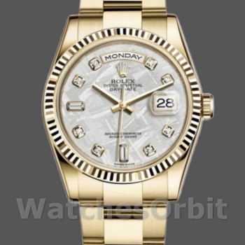 Unisex's Rolex Day-Date 36mm Unisex-118238-Diamond-Meteorite Dial Meteorite<br />