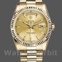 Unisex's Rolex Day-Date 36mm Unisex-118238-Fluted Bezel-Champagne Dial Champagne