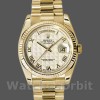 Unisexs Rolex Day-Date 36mm Unisex-118238-Ivory Dial-Fluted Bezel Ivory Replica Image
