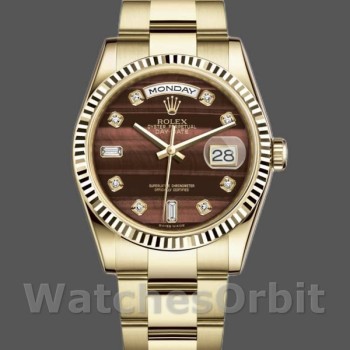 Unisex's Rolex Day-Date 36mm Unisex-118238-Oyster Bracelet-Diamond Bulls Eye Dial Bulls Eye