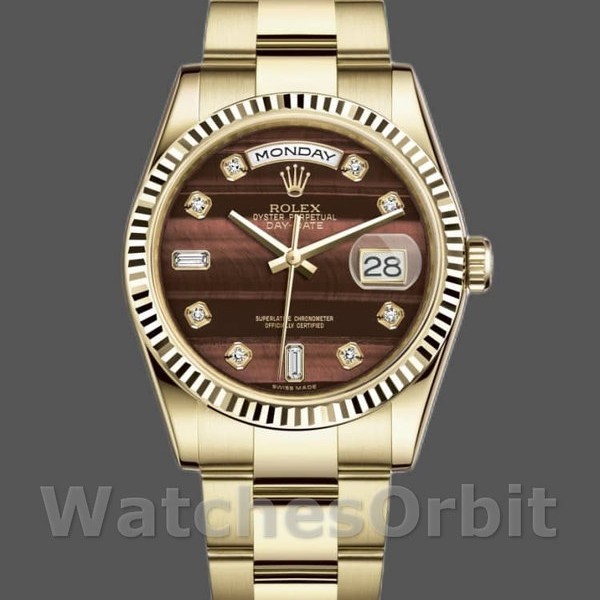 Unisexs Rolex Day-Date 36mm Unisex-118238-Oyster Bracelet-Diamond Bulls Eye Dial Bulls Eye Replica Image
